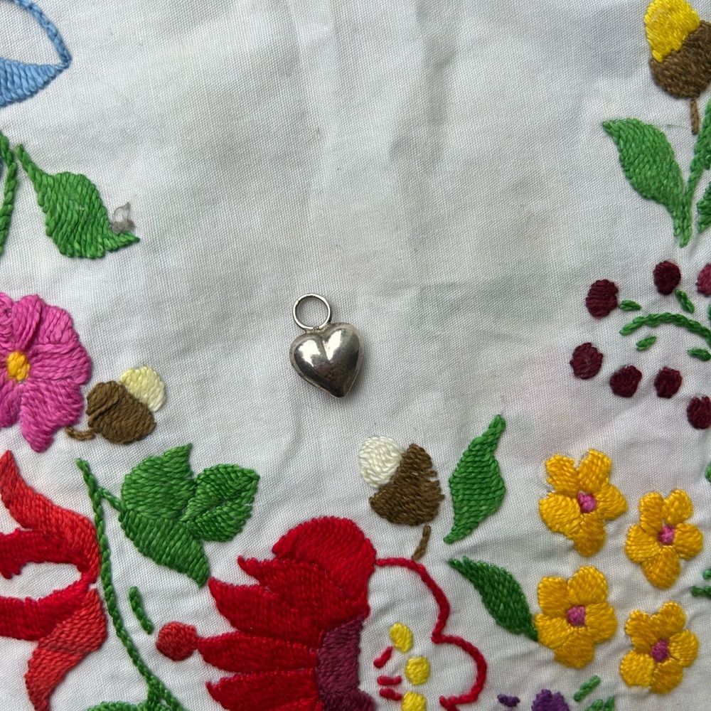 Sterling Silver 925 Puff Heart Charm (2 for $30)